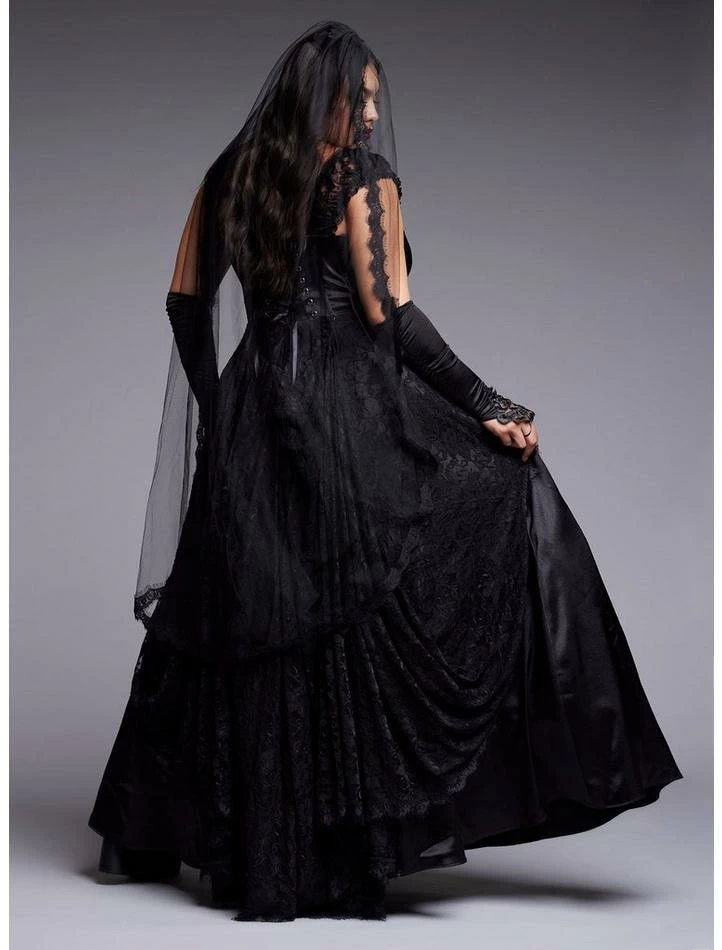 Discount 😉 Black Lace Gothic Special Occasion 👗 Dress Plus Size Limited Edition 😉 6 Discount 😉 Black Lace Gothic Special Occasion 👗 Dress Plus Size Limited Edition 😉 - Image 4