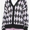 Coupon ❤️ Lavender & Pink Argyle 👧 Girls Cardigan 🛒 -HT Style Outlet Store 18873039 hi