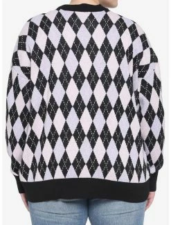Outlet 😉 Lavender & Pink Argyle 👧 Girls Cardigan Plus Size 🌟 -HT Style Outlet Store 18873047 av2