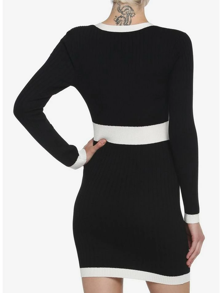 New 👍 Black & White Rib Knit Suit 👗 Dress 😍 5 New 👍 Black & White Rib Knit Suit 👗 Dress 😍 - Image 3