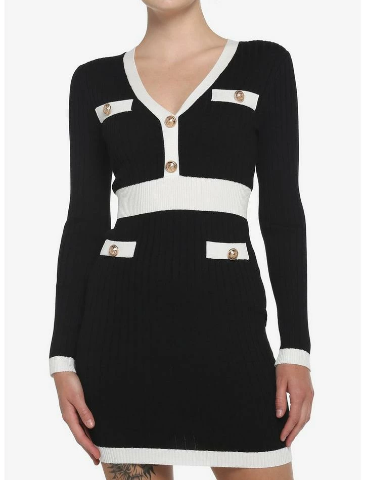 New 👍 Black & White Rib Knit Suit 👗 Dress 😍 3 New 👍 Black & White Rib Knit Suit 👗 Dress 😍