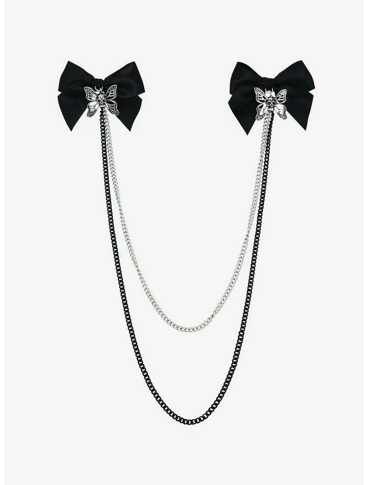Deals ⭐ Butterfly Skull Chain Hair Bow Set ✨ 3 Deals ⭐ Butterfly Skull Chain Hair Bow Set ✨