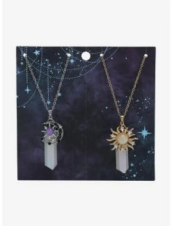 Cheap 😀 Celestial Sparkle Faux Crystal Best Friend Necklace Set ⭐ -HT Style Outlet Store 18950131 av2
