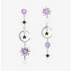 Best Sale โจ Celestial Purple Glitter Gem Drop Mismatch Earrings โจ 1 Best Sale โจ Celestial Purple Glitter Gem Drop Mismatch Earrings โจ -HT Style Outlet Store 18950137 hi