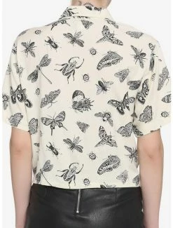 Wholesale 💯 Bugs Bow Tie Boxy 👧 Girls Crop Woven Button-Up 🌟 -HT Style Outlet Store 18957582 av2