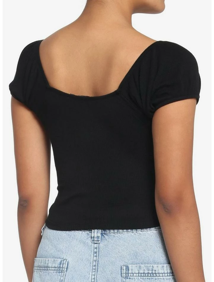 Hot Sale ✨ Black Double Ruched 👧 Girls Crop Top 😍 5 Hot Sale ✨ Black Double Ruched 👧 Girls Crop Top 😍 - Image 3