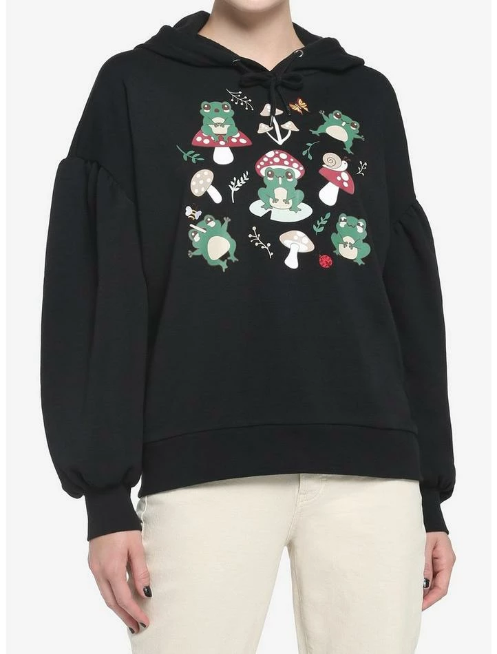 Budget ๐ Black Kawaii Frogs ๐ง Girls Hoodie ๐ 3 Budget ๐ Black Kawaii Frogs ๐ง Girls Hoodie ๐