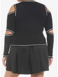 Best reviews of 🥰 Black Cutout 👧 Girls Crop Long-Sleeve T-Shirt Plus Size 🧨 -HT Style Outlet Store 19040362 av2