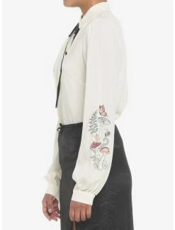 Best reviews of ⌛ Mushroom Foliage Cottagecore 👧 Girls Woven Long-Sleeve Top 😍 -HT Style Outlet Store 19040597 av4
