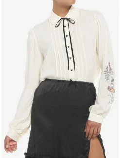 Best reviews of ⌛ Mushroom Foliage Cottagecore 👧 Girls Woven Long-Sleeve Top 😍