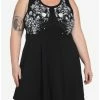 Coupon 🥰 Skull Floral Skater 👗 Dress Plus Size 🔥 -HT Style Outlet Store 19045959 hi