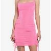 Wholesale 🎁 Pink Ruched Strappy Mini 👗 Dress 😀 -HT Style Outlet Store 19045966 hi