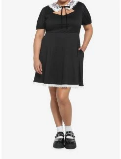 Flash Sale 🥰 Mushroom Foliage Lace Collar Cutout Sweetheart 👗 Dress Plus Size 🎉 6 Flash Sale 🥰 Mushroom Foliage Lace Collar Cutout Sweetheart 👗 Dress Plus Size 🎉 -HT Style Outlet Store 19047306 av1