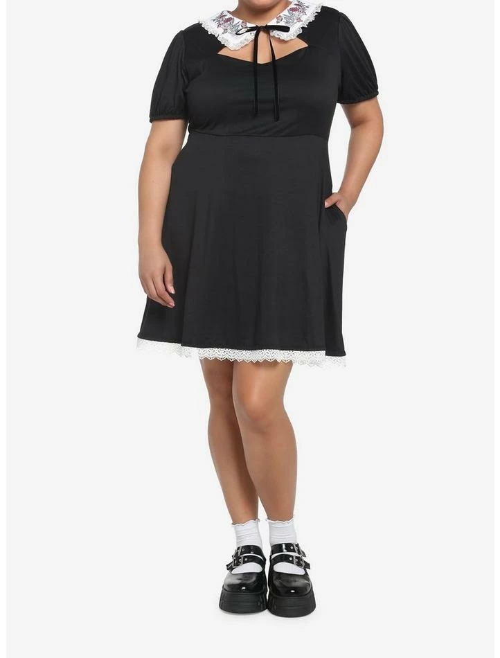 Flash Sale 🥰 Mushroom Foliage Lace Collar Cutout Sweetheart 👗 Dress Plus Size 🎉 4 Flash Sale 🥰 Mushroom Foliage Lace Collar Cutout Sweetheart 👗 Dress Plus Size 🎉 - Image 2