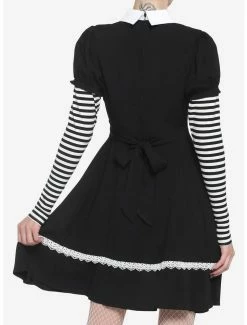 Brand new ⌛ Black & White Stripe Twofer 👗 Dress 🔥 -HT Style Outlet Store 19047415 av2