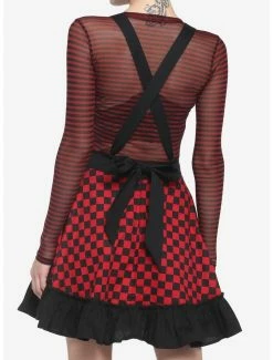 Deals ⭐ Black & Red Checkered Heart 👗 Skirtall 🎁 -HT Style Outlet Store 19047444 av2