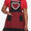 Best deal 🔔 Black & Red Checkered Heart 👗 Skirtall Plus Size 💯 -HT Style Outlet Store 19047452 hi