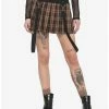 Buy 👍 Brown Plaid Pleated Suspender 👗 Skirt 😍 -HT Style Outlet Store 19047474 hi