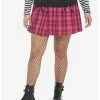 Cheap 🎉 Pink Plaid Lace-Up Pleated 👗 Skirt Plus Size ⌛ -HT Style Outlet Store 19047963 hi