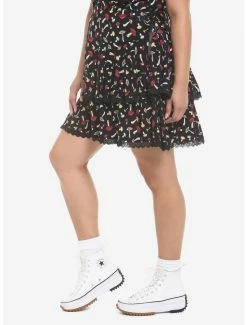 Budget ⌛ Cottage Critters Lace-Up Tiered 👗 Skirt Plus Size 🔥 -HT Style Outlet Store 19048390 av3