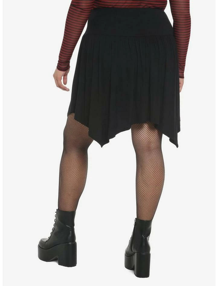 Best Sale ๐ Black Lace-Up Hanky Hem ๐ Skirt Plus Size ๐งจ 4 Best Sale ๐ Black Lace-Up Hanky Hem ๐ Skirt Plus Size ๐งจ - Image 2