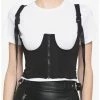 Buy ⌛ Black Underbust Corset 👧 Girls Crop T-Shirt 🎁 -HT Style Outlet Store 19150468 hi