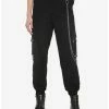 Outlet ❤️ Black Chains & Tech Straps Cargo Jogger Pants 👍 -HT Style Outlet Store 19169273 hi