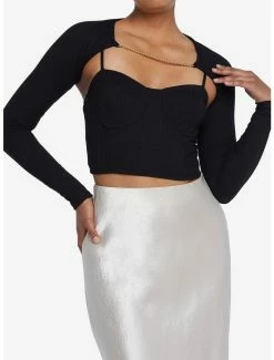 Deals ๐ฅ Black Chain ๐ง Girls Cami & Shrug Set ๐