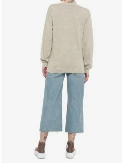 Best Pirce 🧨 Butterflies Mineral Wash Sweatshirt 😀 -HT Style Outlet Store 19254004 av2