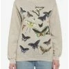 Best Pirce 🧨 Butterflies Mineral Wash Sweatshirt 😀 -HT Style Outlet Store 19254004 hi