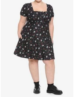 Hot Sale ⌛ Skulls & Roses 👗 Dress Plus Size 😉 -HT Style Outlet Store 19254044 av1