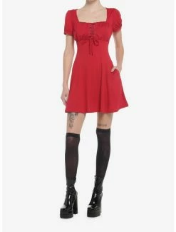 Hot Sale 🎁 Red Empire Waist 👗 Dress 😉 -HT Style Outlet Store 19374720 av1