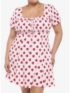 Budget 👏 Strawberry Empire Waist 👗 Dress Plus Size 👏