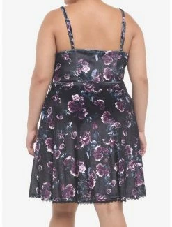 Promo 🤩 Dark Rose Velvet Cami 👗 Dress Plus Size 🔥 -HT Style Outlet Store 19374773 av2