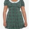 Coupon ๐ Green Plaid Lace Collar Mini ๐ Dress Plus Size ๐ 1 Coupon ๐ Green Plaid Lace Collar Mini ๐ Dress Plus Size ๐ -HT Style Outlet Store 19375617 hi