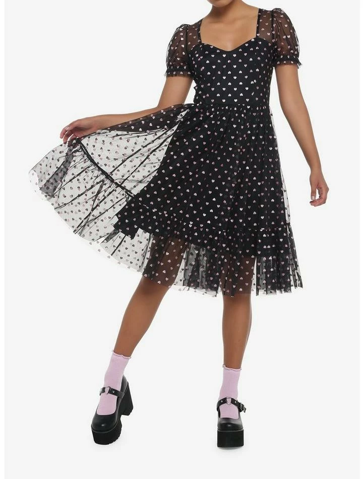 Outlet ๐ฅฐ Pink Hearts Glitter Mesh ๐ Dress โจ 4 Outlet ๐ฅฐ Pink Hearts Glitter Mesh ๐ Dress โจ - Image 2
