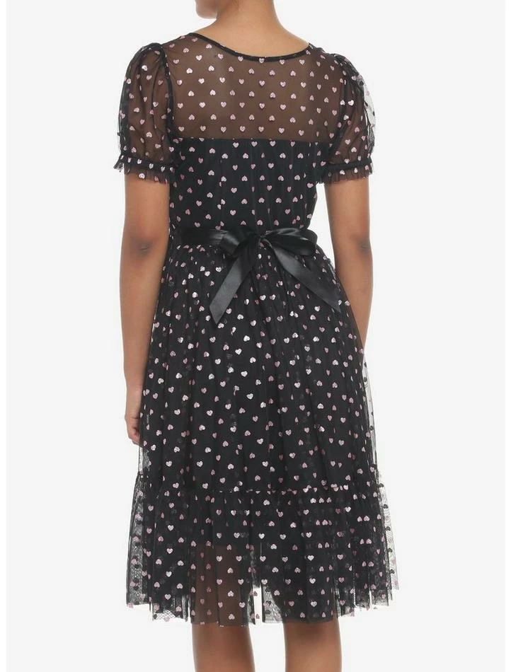 Outlet ๐ฅฐ Pink Hearts Glitter Mesh ๐ Dress โจ 5 Outlet ๐ฅฐ Pink Hearts Glitter Mesh ๐ Dress โจ - Image 3