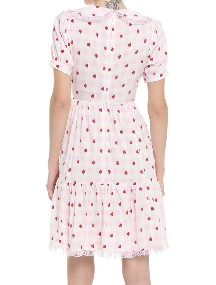 Best Sale ๐ฅ Strawberry Gingham Collar ๐ Dress ๐งจ 5 Best Sale ๐ฅ Strawberry Gingham Collar ๐ Dress ๐งจ - Image 3
