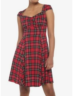 Brand new 🔔 Red Plaid Retro Sweetheart 👗 Dress 👍