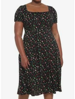 Best Sale 😀 Cottage Critters Empire Midi 👗 Dress Plus Size 🧨