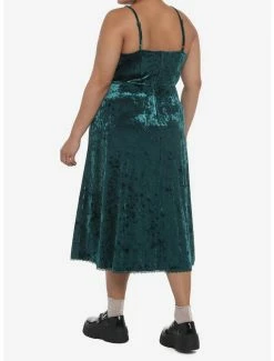 Hot Sale 🔥 Green Velvet Midi Slip 👗 Dress Plus Size 👏 7 Hot Sale 🔥 Green Velvet Midi Slip 👗 Dress Plus Size 👏 -HT Style Outlet Store 19375709 av2