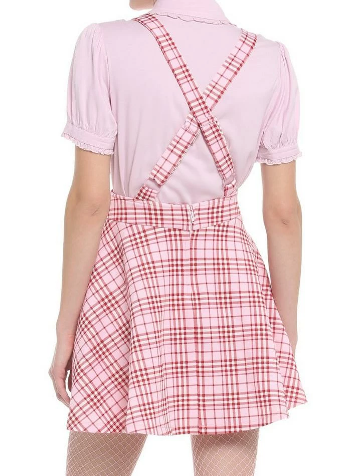 Discount ❤️ Pink & Red Plaid Heart 👗 Skirtall ✔️ 5 Discount ❤️ Pink & Red Plaid Heart 👗 Skirtall ✔️ - Image 3