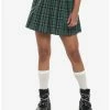 Top 10 👏 Green Plaid Chain Mini 👗 Skirt 😀 -HT Style Outlet Store 19376043 hi