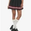 Hot Sale 🛒 Red & White Varsity Stripe Pleated 👗 Skirt 🔥 -HT Style Outlet Store 19376060 hi
