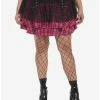 Buy 😍 Hot Pink Tartan & Mesh Tiered 👗 Skirt Plus Size 🎉 -HT Style Outlet Store 19376257 hi