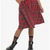 Buy 👏 Red Plaid Midi 👗 Skirt 🥰 -HT Style Outlet Store 19376603 hi
