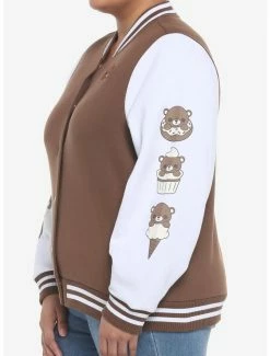 Buy 👏 Teddy Bear Desserts 👧 Girls Varsity Jacket Plus Size 😍 -HT Style Outlet Store 19384939 av3