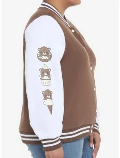 Buy 👏 Teddy Bear Desserts 👧 Girls Varsity Jacket Plus Size 😍 -HT Style Outlet Store 19384939 av4