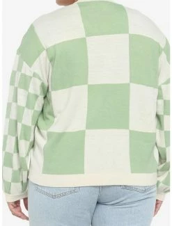 Best deal ✔️ Cottagecore Patch Checkered Oversized 👧 Girls Cardigan Plus Size ⭐ -HT Style Outlet Store 19385031 av2