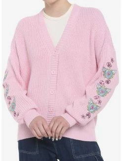 New ✔️ Sakura Angel Wings Pastel Pink Oversized 👧 Girls Cardigan 😀